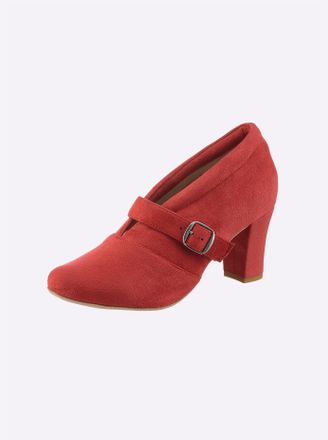 Andrea Conti Hochfrontpumps ANDREA CONTI, Damen, Gr. 38, rot, Textil, Schuhe Hochfrontpumps