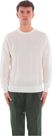 MC2 Saint Barth Regent Merino wollen trui - Heren - Ronde hals truien - Wit - 2XL - Wol - Truien & Vesten