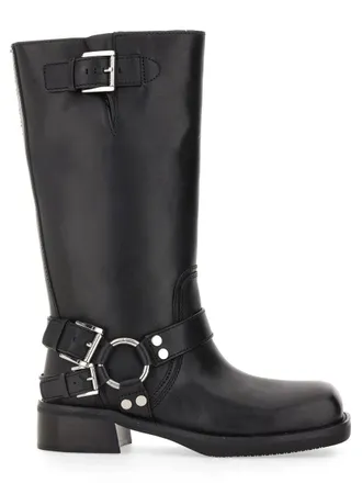 【関税&送料込】Michael By Michael Kors Boots NEW Michael Kors Bombe Leather ANKLE BOOT Mindy Black Womens