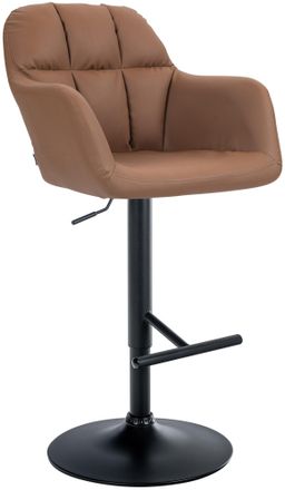 Clp Taburete De Bar Natoma En Polipiel Marr&oacute;n Claro Metal Negro Mate