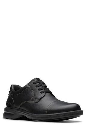 Clarks Gessler Cap Toe Derby in Black Tumbled at Nordstrom Rack, Size 10.5