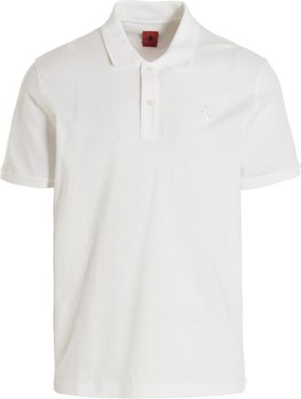 Ferrari White Logo Embroidery Polo