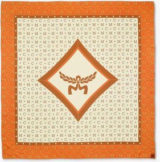 MCM Diamond Monogram Scarf in Organic Silk in Orange at Nordstrom