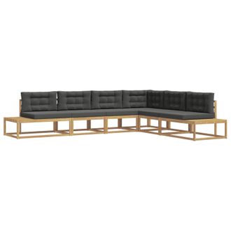 vidaXL Conjunto De Sof&aacute;s De Exterior Blanco 357 X 198,5 X 73 Cm Vidaxl