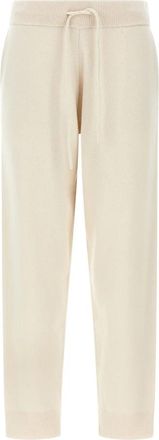 Yves Salomon Knit Track Pants - Dames - Sweatpants - Beige - M - Wol - Broeken