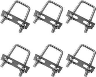 OEM Dailygoods, Tornillos En U (6 Unidades), Tornillos De Soporte M6, Acero Inoxidable, Pernos En U Con Tuercas, Para Coches/barcos