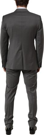 Dolce & Gabbana Gray Martini Slim Fit Formal 2piece Men Suit Virgin Wool Elastane