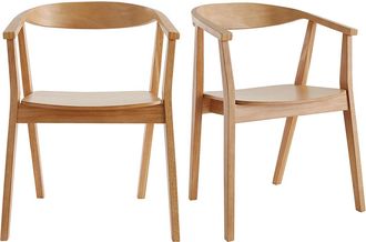 Miliboo Miliboo - Set De 2 Sillas N&oacute;rdicas De Madera Bahia