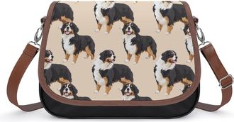 Generic Bernese Mountain Dog Small Womens Crossbody Bags Shoulder Handbag with Adjustable Strap for Travel