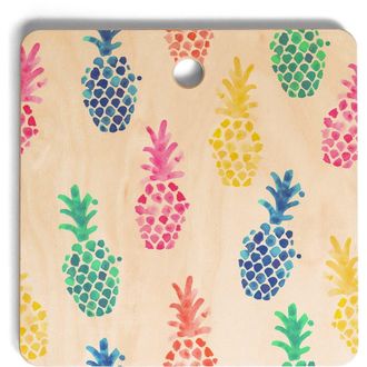Deny Designs Dash and Ash Pineapple Cutting Board in Pink at Nordstrom Rack