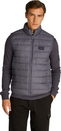 Calvin Klein Mens Down Quilted Gilet, Grey (Ebony), XL