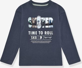 Minymo Langarmshirt mit Frontprint Jungen MINYMO dunkelgrau