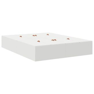 Berkfield Home Bed Frame White MDF 140 x 200 cm Storage Bed Frame Rectangular
