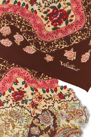 Valentino Garavani Silk Printed Foulard Scarf - Multicolor