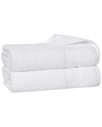 Superior Set of 2 Belmont Zero Twist Cotton Medium Weight Soft Absorbent Bath Sheets