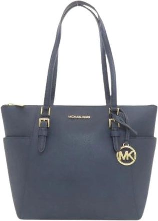 Michael Kors Pre-owned Tote Bag - Dames - Vintage Shopper - Blauw - ONE Size - Vintage