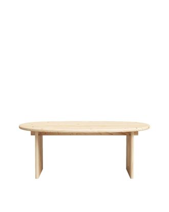 Hannun Mesa de centro de madera de abeto en color beige 102 cm