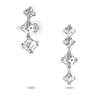 Swarovski Millenia Asymmetrische Oorbellen Set - Dames - Oorbellen - Grijs - ONE Size - Accessoires