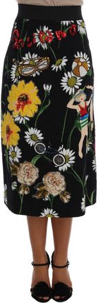 Dolce & Gabbana Bloemenprint Zijde-mix Rok Middenlengte