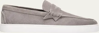 Christian Louboutin Mens The Harold I Flat Leather Red-Sole Boat Shoes
