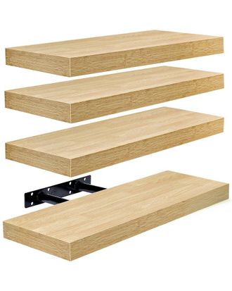 Sorbus Set Of 4 Wall Mounted Bookshelves
