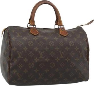Louis Vuitton Pre-owned Hand Bag - Dames - Vintage Handtas - Bruin - ONE Size - Leer - Vintage