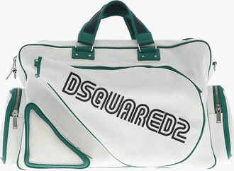 Dsquared2 Borsone da Tennis in Pelle Martellata Dsquared2