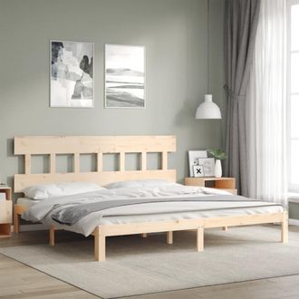 vidaXL Vidaxl - Estructura De Cama Sin Colch&oacute;n Madera Maciza De Pino 200x200 Cm