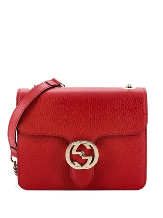 Gucci Interlocking Leather Small shoulder bag - Red