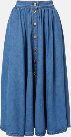 Patou Denim midi skirt