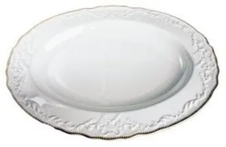 Anna Weatherley Simply Anna Oval Platter in White/gold at Nordstrom