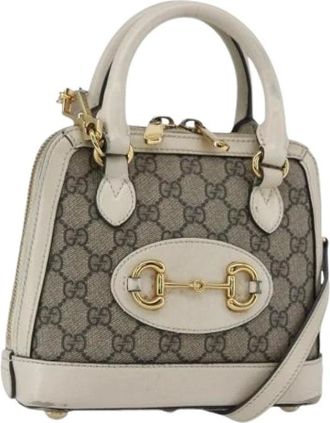 Gucci Pre-owned Mini Bags, female, Beige, Size: ONE SIZE Pre-owned Canvas Mini Bag