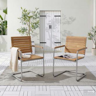 Jardi Set di 2 sedie a sbalzo TEAKLINE, Jardi