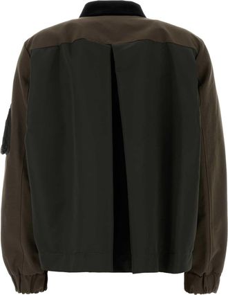 sacai Mixed-Fiber Jacket - Brown