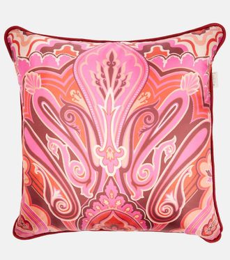 Etro Paisley silk cushion