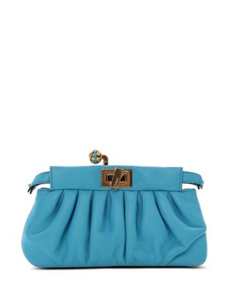 Fendi 2010-2025 Nappa Peekaboo Click Clutch On Strap crossbody bag - women - Nappa Leather - One Size - Blue