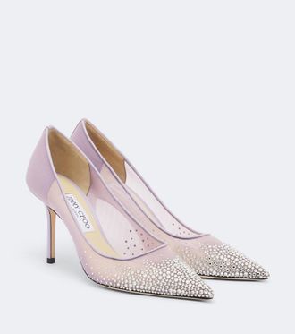 Jimmy Choo London Salones Love de malla adornados