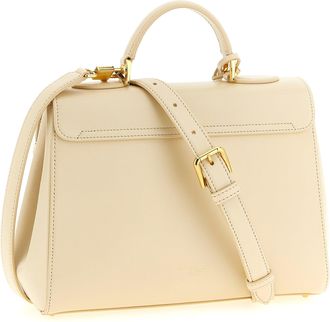 Dolce & Gabbana Womens Marlene Top Handle Bag White Lamb Leather