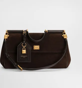 Dolce & Gabbana Medium My Sicily Handbag In Split And Smooth Calfskin - Woman Handbags Multicolor Onesize