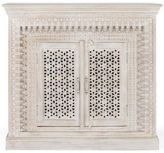 Giner&Colomer Handgefertigtes, massives Sideboard Bhopal, 2-t&uuml;rig 110 x 100 cm