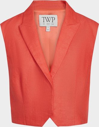 TWP Katie Cotton-Linen Vest