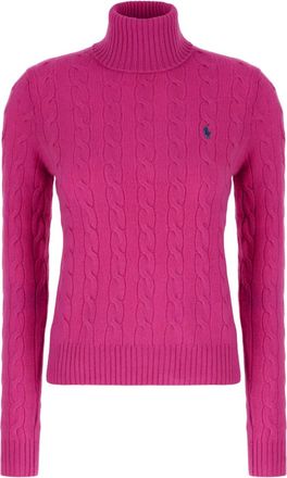 Polo Ralph Lauren Kabelgebreide trui met Polo Pony-patroon - Roze