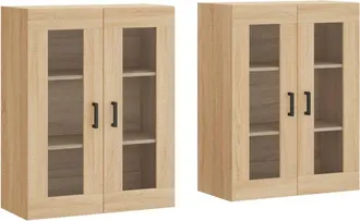 vidaXL Vidaxl - Armarios De Pared 2 Uds Madera De Ingenier&iacute;a Roble Sonoma