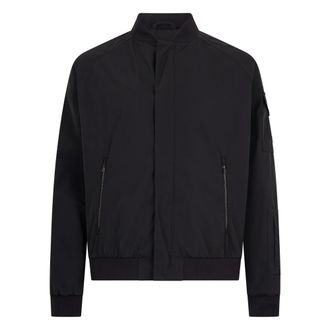 Herno Bomber Jackets, male, Blue, Size: L Minimalist High-Collar Jacket