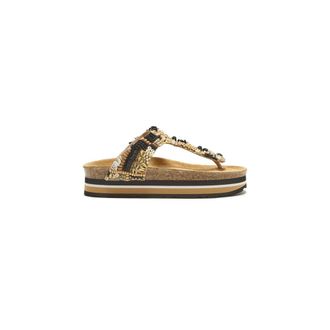 Maliparmi Flip Flops, female, Beige, Size: 11 US Summer Beads Infrabijoux