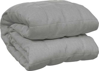 vidaXL Manta Con Peso Tela Gris 220x260 Cm 15 Kg Vidaxl
