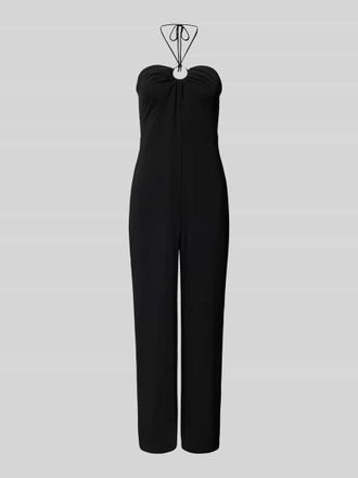 Mango Jumpsuit mit Neckholder in Black, Gr&ouml;&szlig;e XS