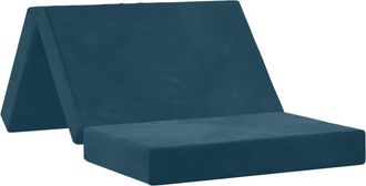 vidaXL Sof&aacute; Cama Plegable 100 X 67 X 45 Cm Azul Vidaxl