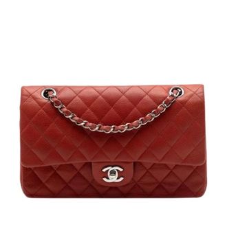 Chanel Pre-owned Double Flap Shoulder Bag - Dames - Pre-owned - Rood - Maat: ONE Size Leer