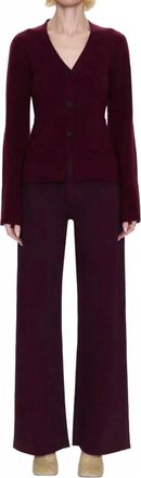 Pistola Denim Penny High Rise Wide Leg Pant In Claret